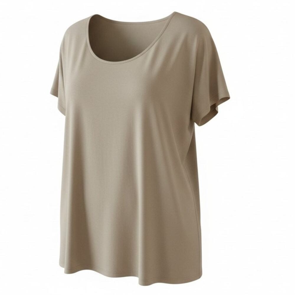 LuLaRoe Solid Tan T-Shirt Loose Fit Short Sleeve Scoop Neck Womens Size 2XL